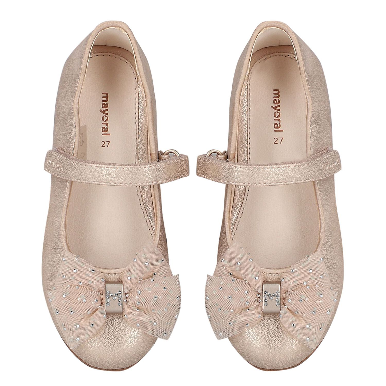 Girls Pink Bow Shoes, 4, hi-res