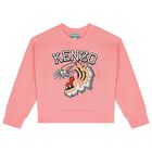 Girls Pink Tiger Logo Sweatshirt, 1, hi-res