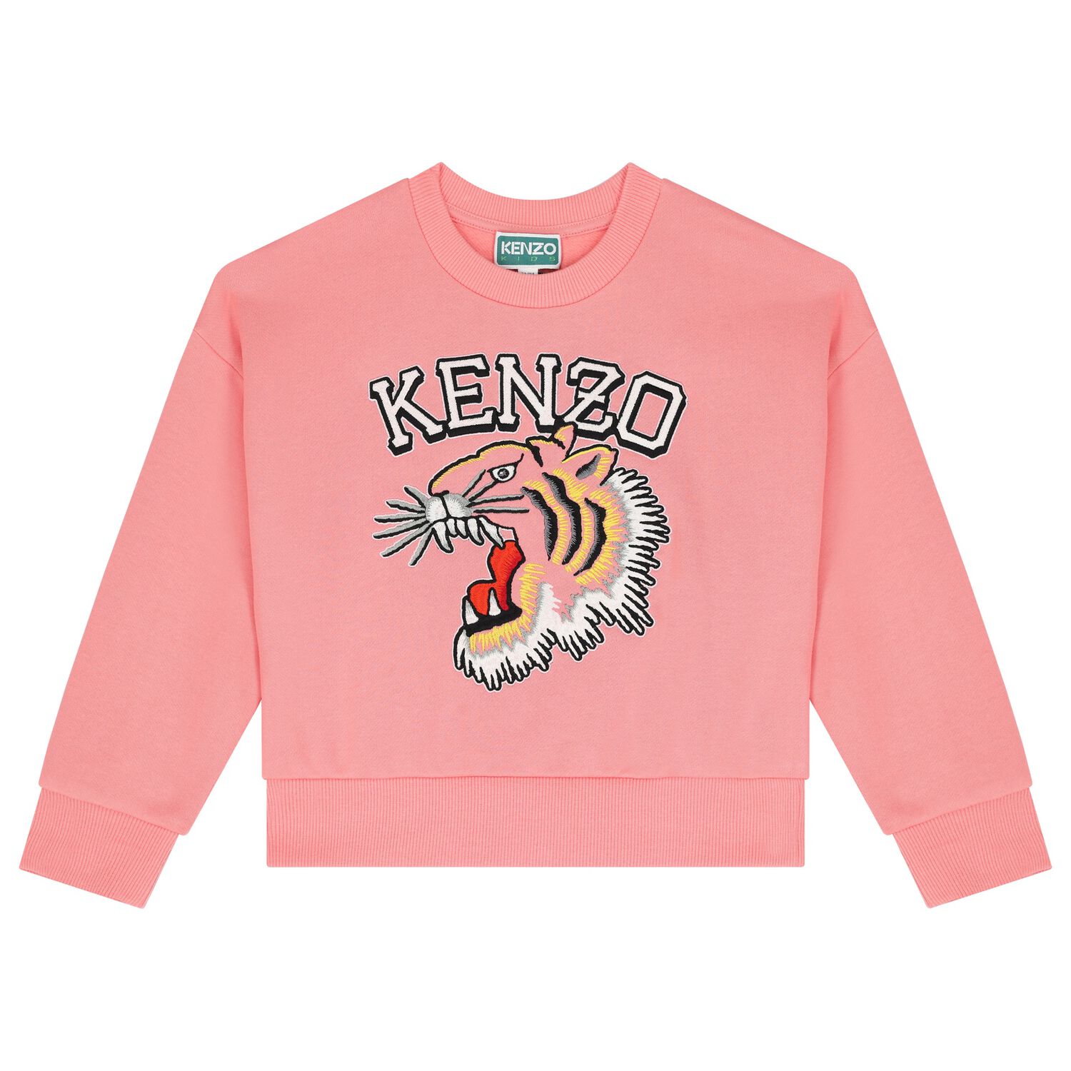 Girls Pink Tiger Logo Sweatshirt, 1, hi-res image number null
