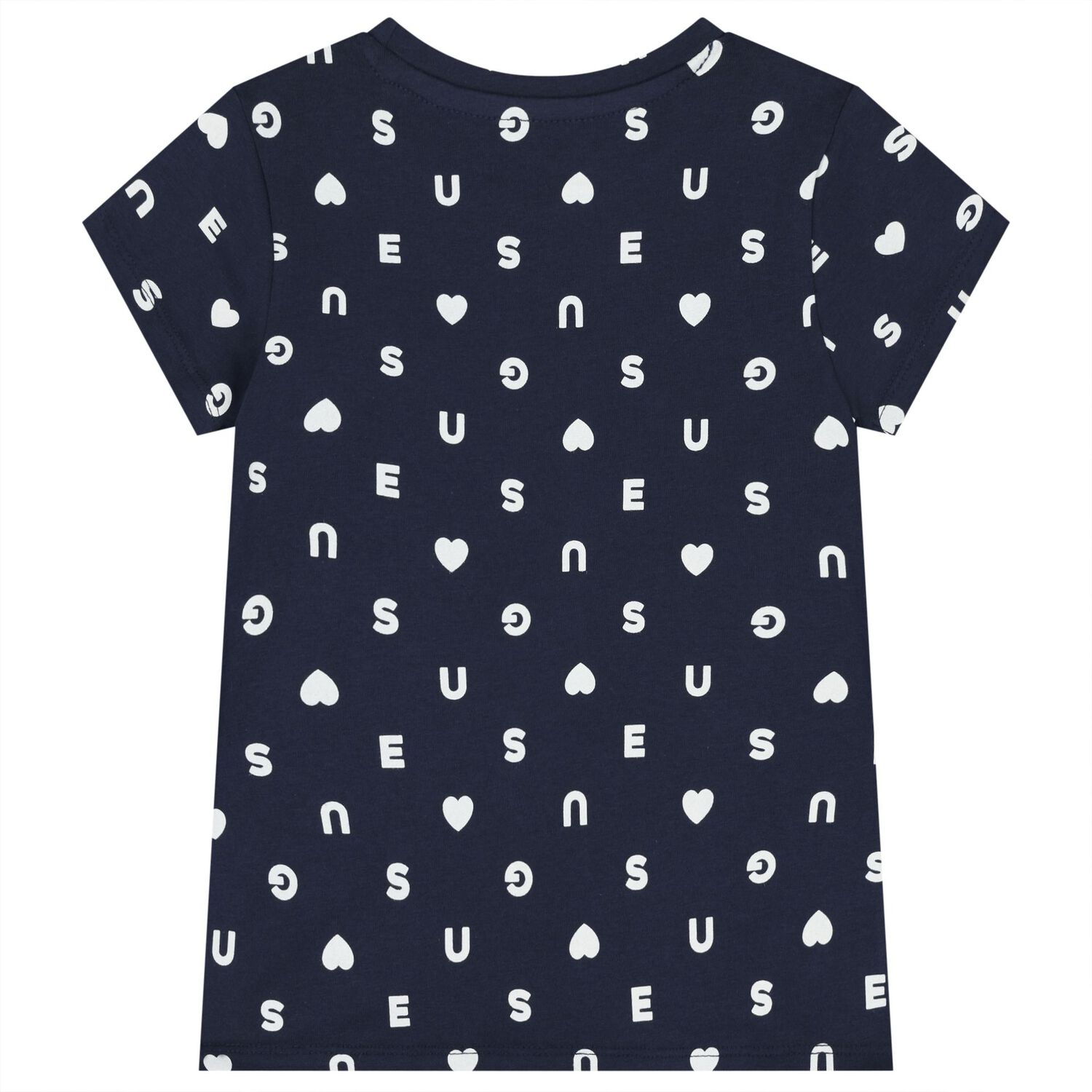 Girls Navy Blue Logo T-Shirt, 2, hi-res