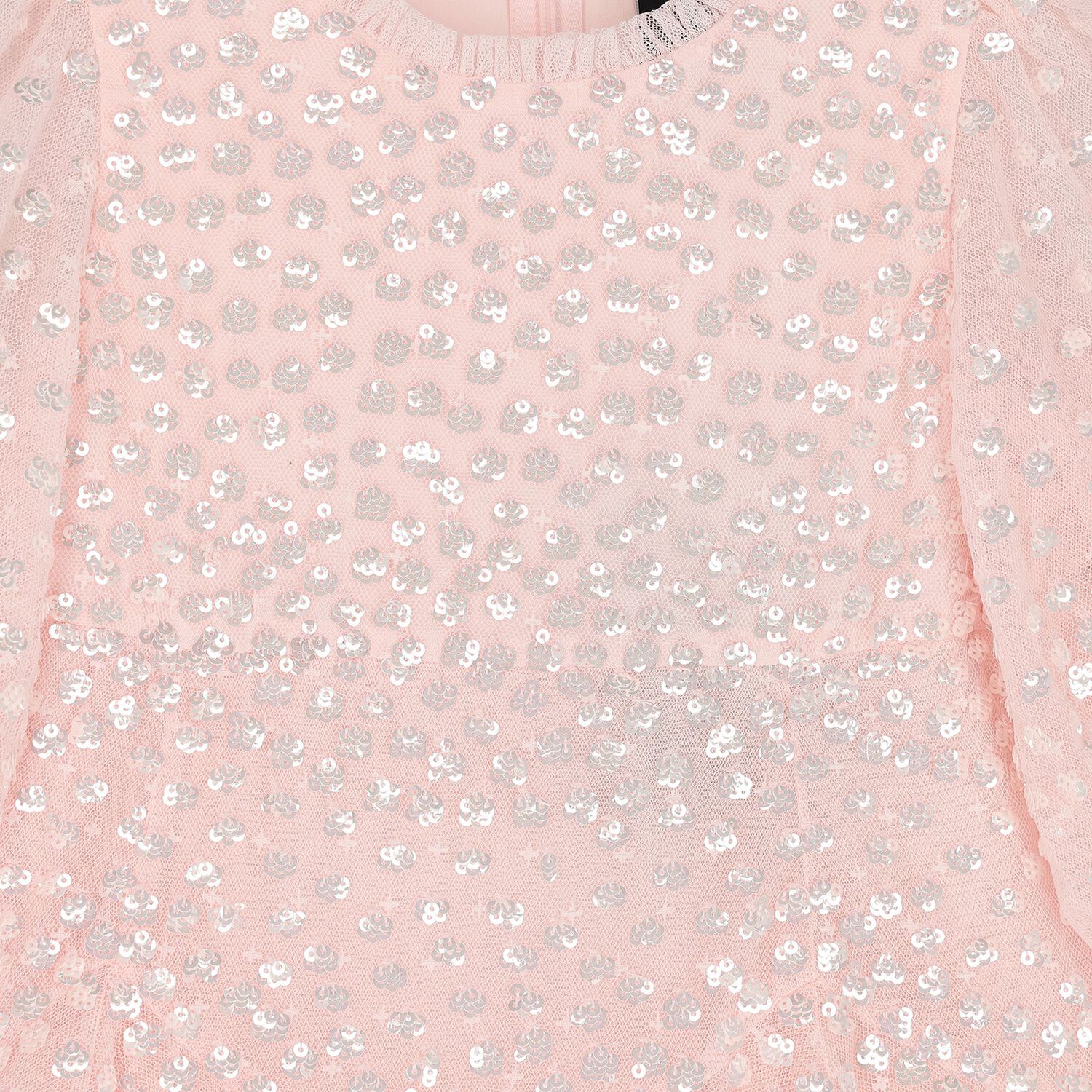 Girls Pink Sequin Tulle Dress , 1, hi-res