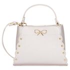 Girls Silver Faux Leather Handbag ( 15cm ), 1, hi-res