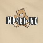 Beige Teddy Bear Logo Babygrow, 2, hi-res
