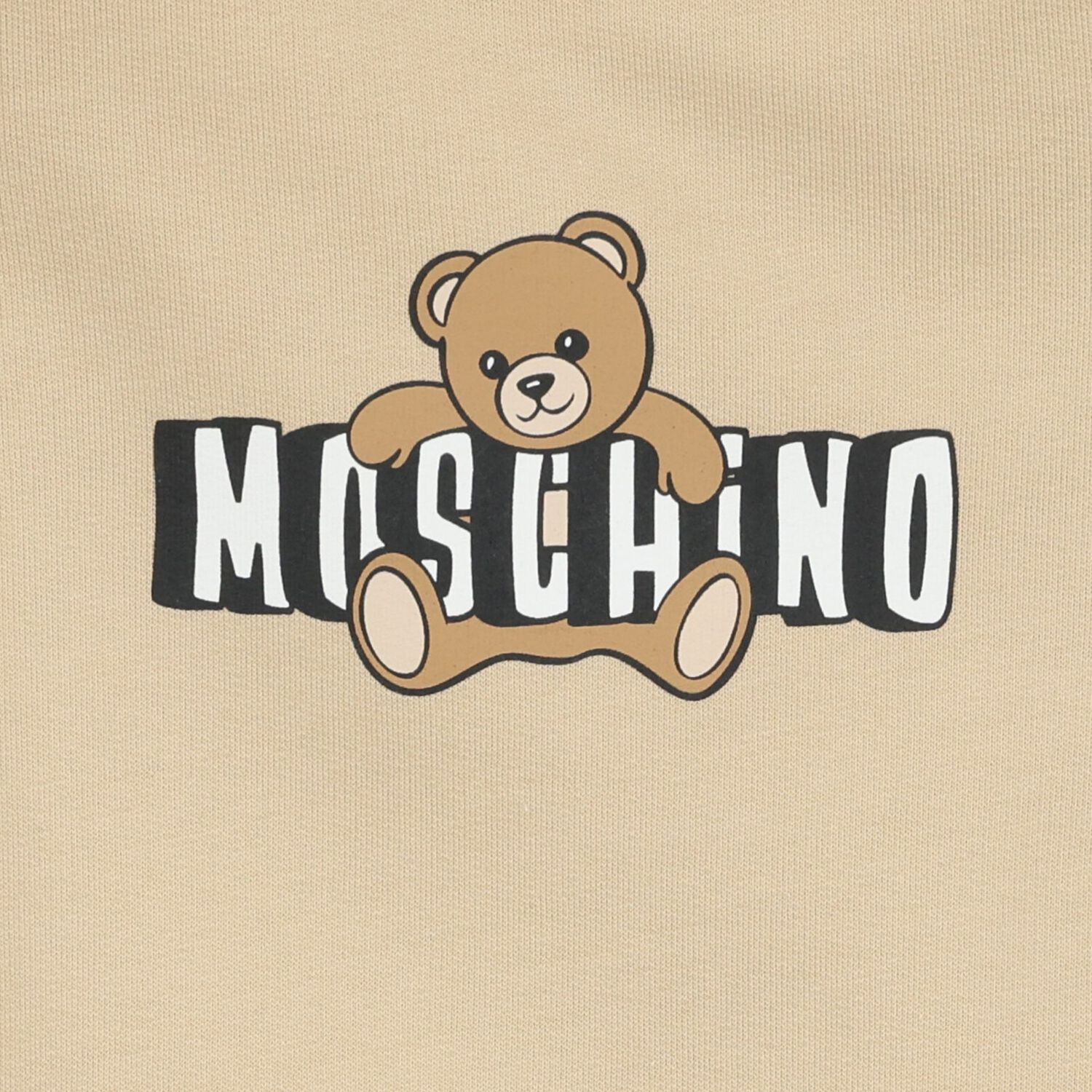 Beige Teddy Bear Logo Babygrow, 2, hi-res
