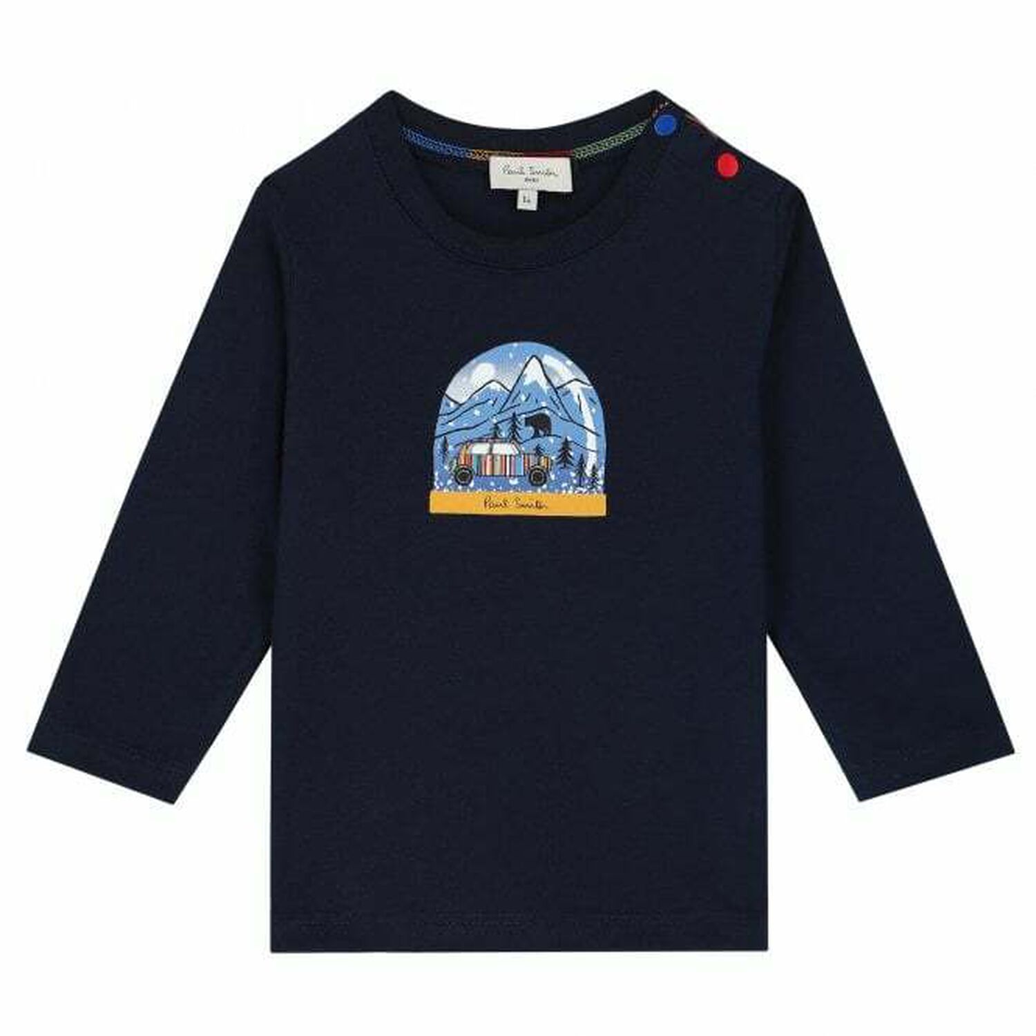 Younger Boys Navy Blue Logo Top, 1, hi-res image number null