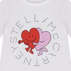 Younger Girls White Heart T-Shirt, 1, hi-res