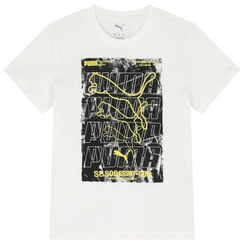Boys White Logo T-Shirt