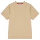 Boys Beige Logo T-Shirt, 3, hi-res