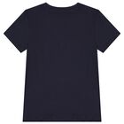 Boys Navy Blue Logo T-Shirt, 2, hi-res