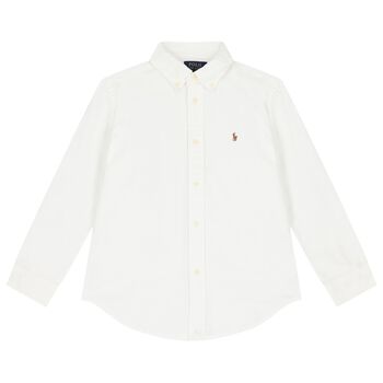 Boys White Linen Shirt