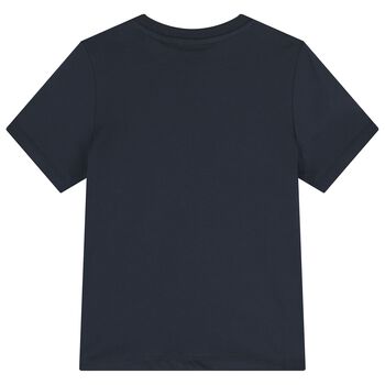 Boys Navy Blue Logo T-Shirt