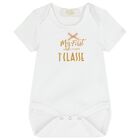 Baby Girls White & Beige Geo Map Gift Set, 1, hi-res