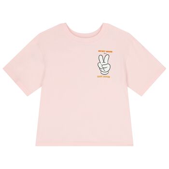 Girls Pink Logo Disney T-Shirt