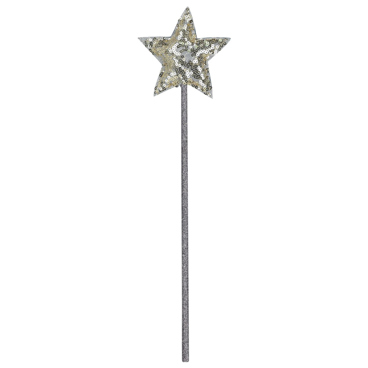 Girls Gold Star Sequin Wand, 1, hi-res image number null