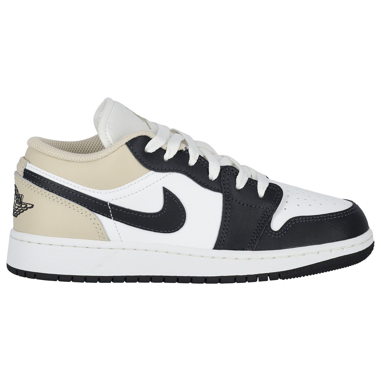 Black, White & Ivory Air Jordan 1 Low Trainers, 4, hi-res