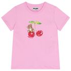 Girls Pink Teddy Bear T-Shirt, 1, hi-res