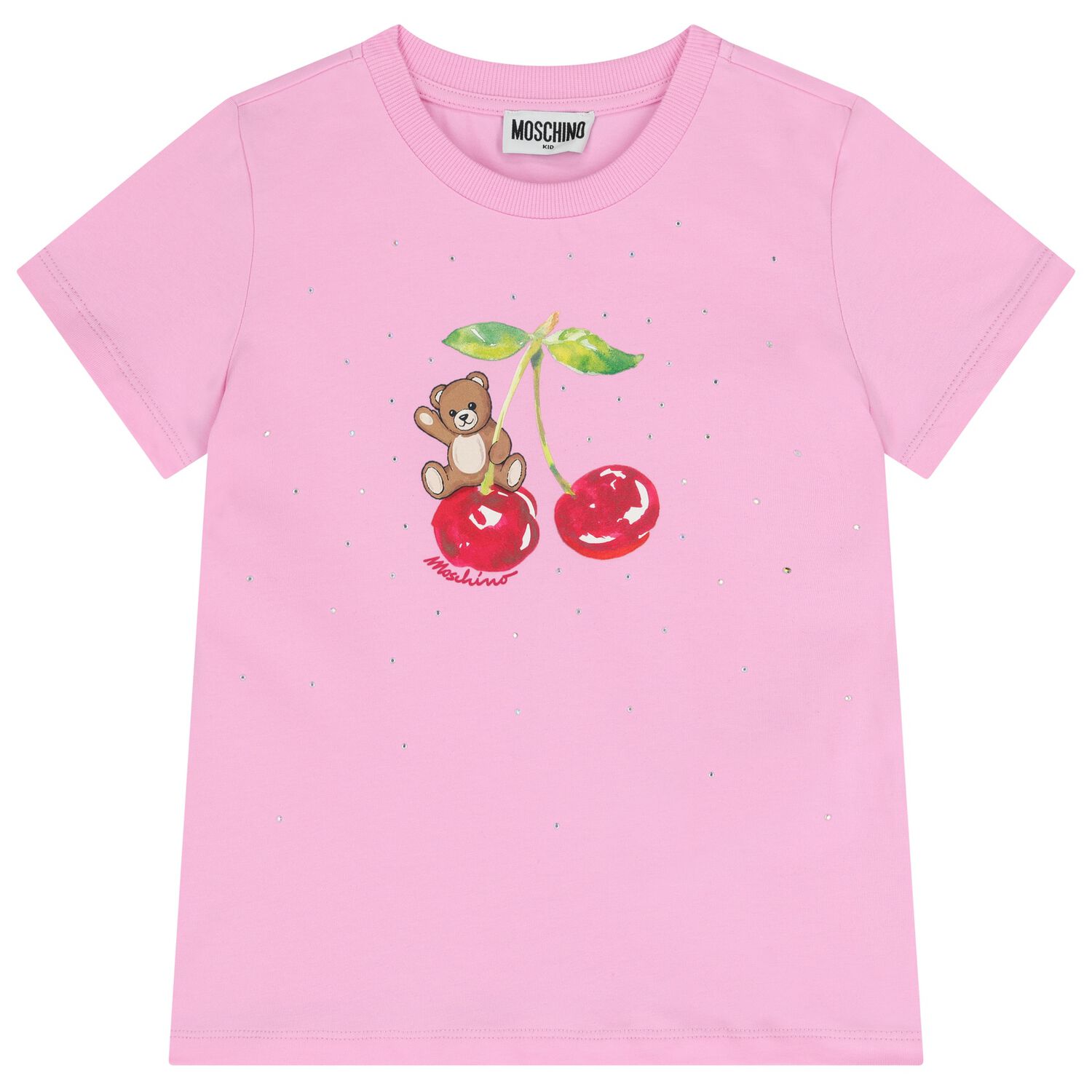 Girls Pink Teddy Bear T-Shirt, 1, hi-res