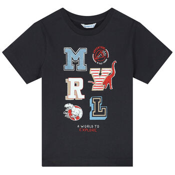 Boys Grey Logo T-Shirt