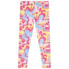 Girls Multi-Coloured Leggings, 2, hi-res