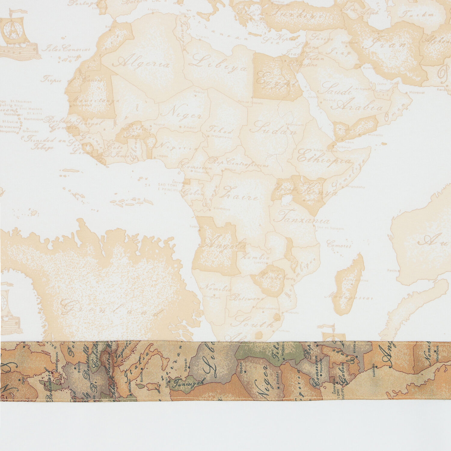 White & Beige Geo Map Logo Baby Blanket, 1, hi-res