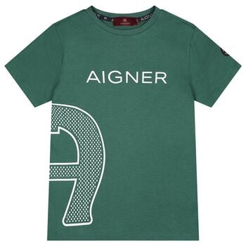 Boys Green Logo T-Shirt