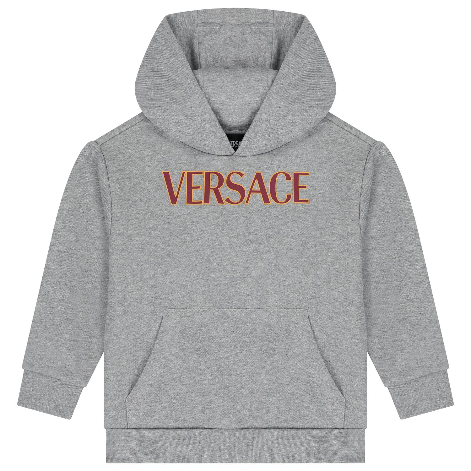 Grey & Burgundy Logo Hooded Top, 1, hi-res