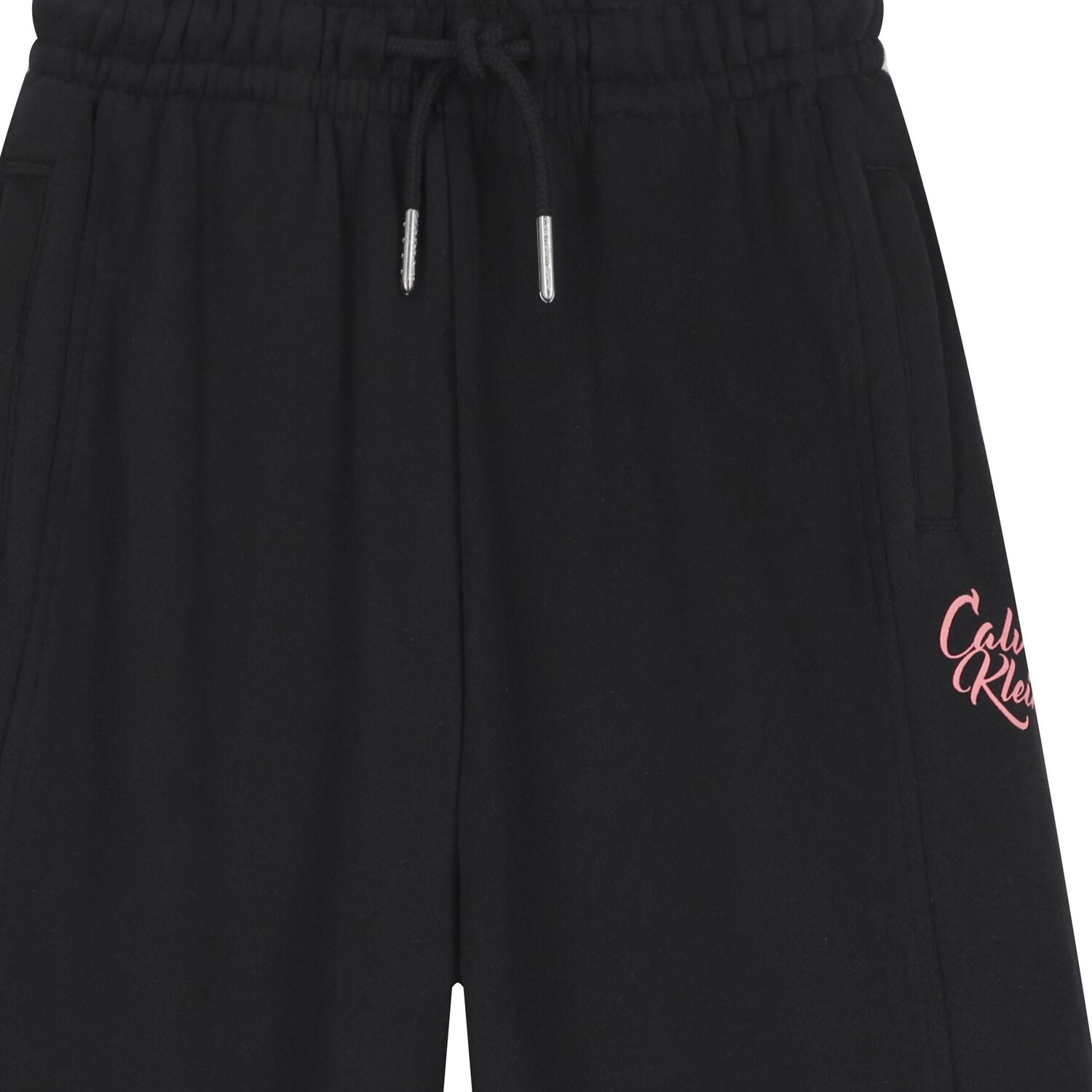 Girls Black Logo Trousers, 1, hi-res