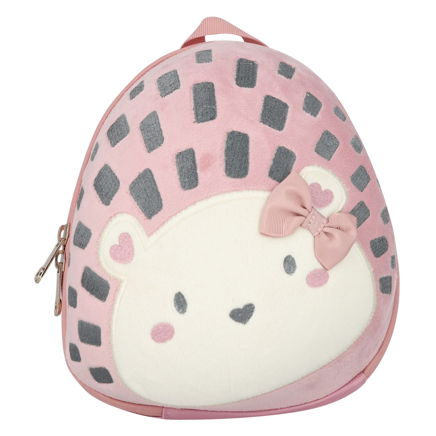 Girls Pink Hedgehog Backpack, 1, hi-res