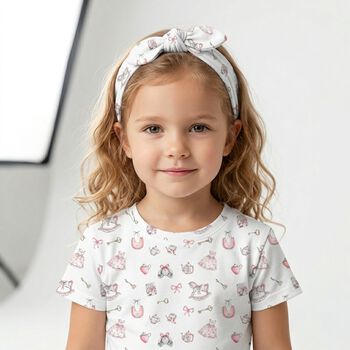 Baby Girls White & Pink Headband