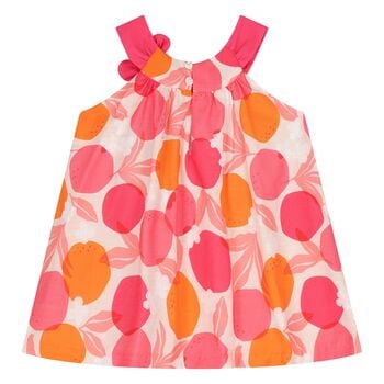 Younger Girls Pink & Orange Dress