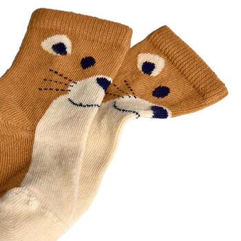 Boys Navy Blue & Beige Socks ( 3-Pack ), 1 Boys Navy Blue & Beige Socks ( 3-Pack )