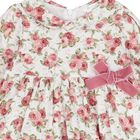 Baby Girls Ivory & Pink Floral Dress, 1, hi-res