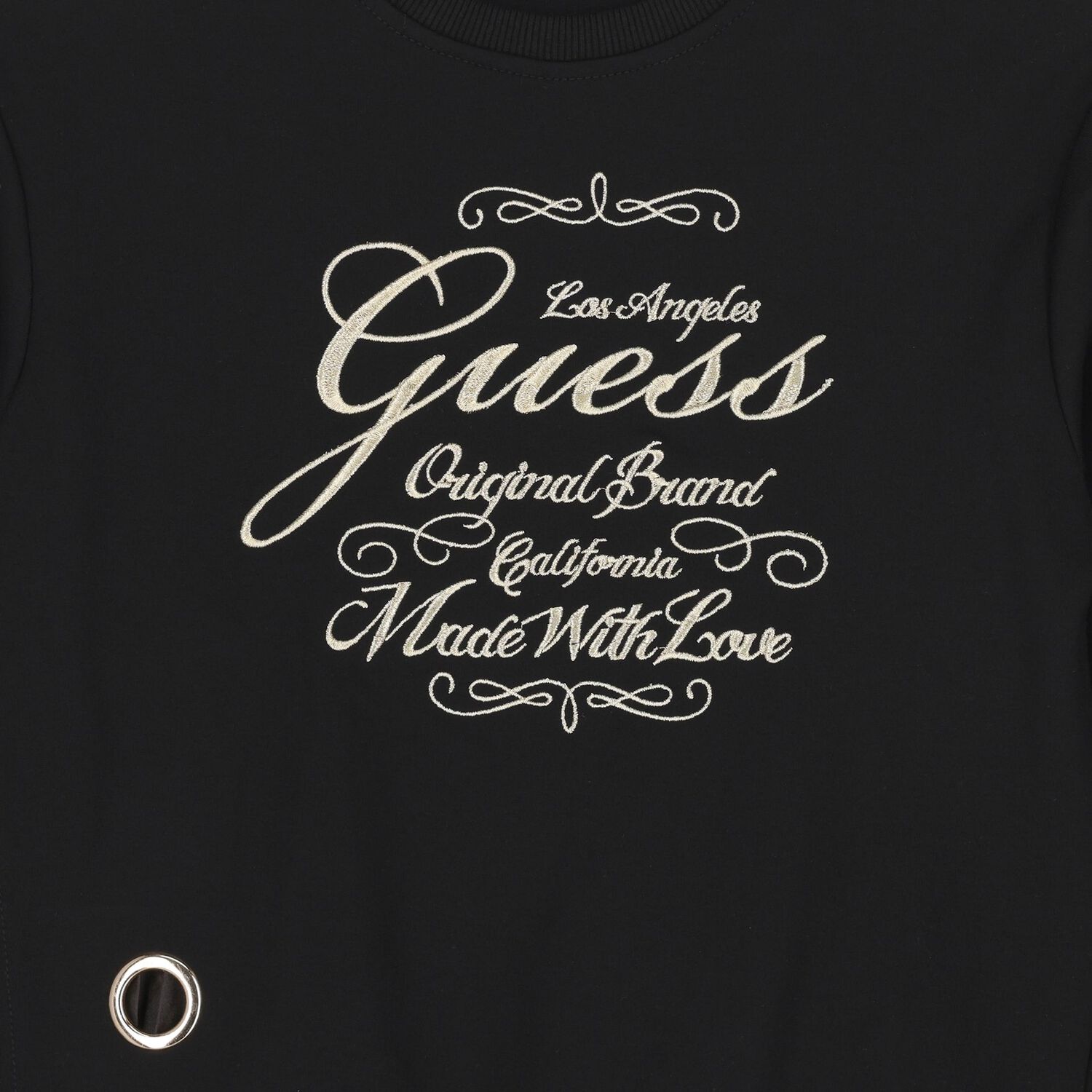 Girls Black Sweatshirt Dress, 1, hi-res