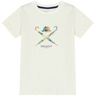 Boys Ivory Logo T-Shirt, 2, hi-res
