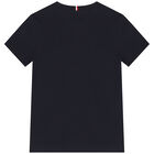 Boys Navy Blue Logo T-Shirt, 3, hi-res