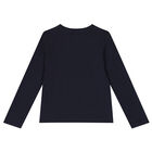 Girls Navy Blue & Red Festive Pyjamas, 1, hi-res