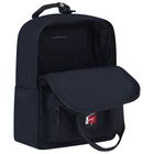 Boys Navy Blue Logo Backpack, 1, hi-res