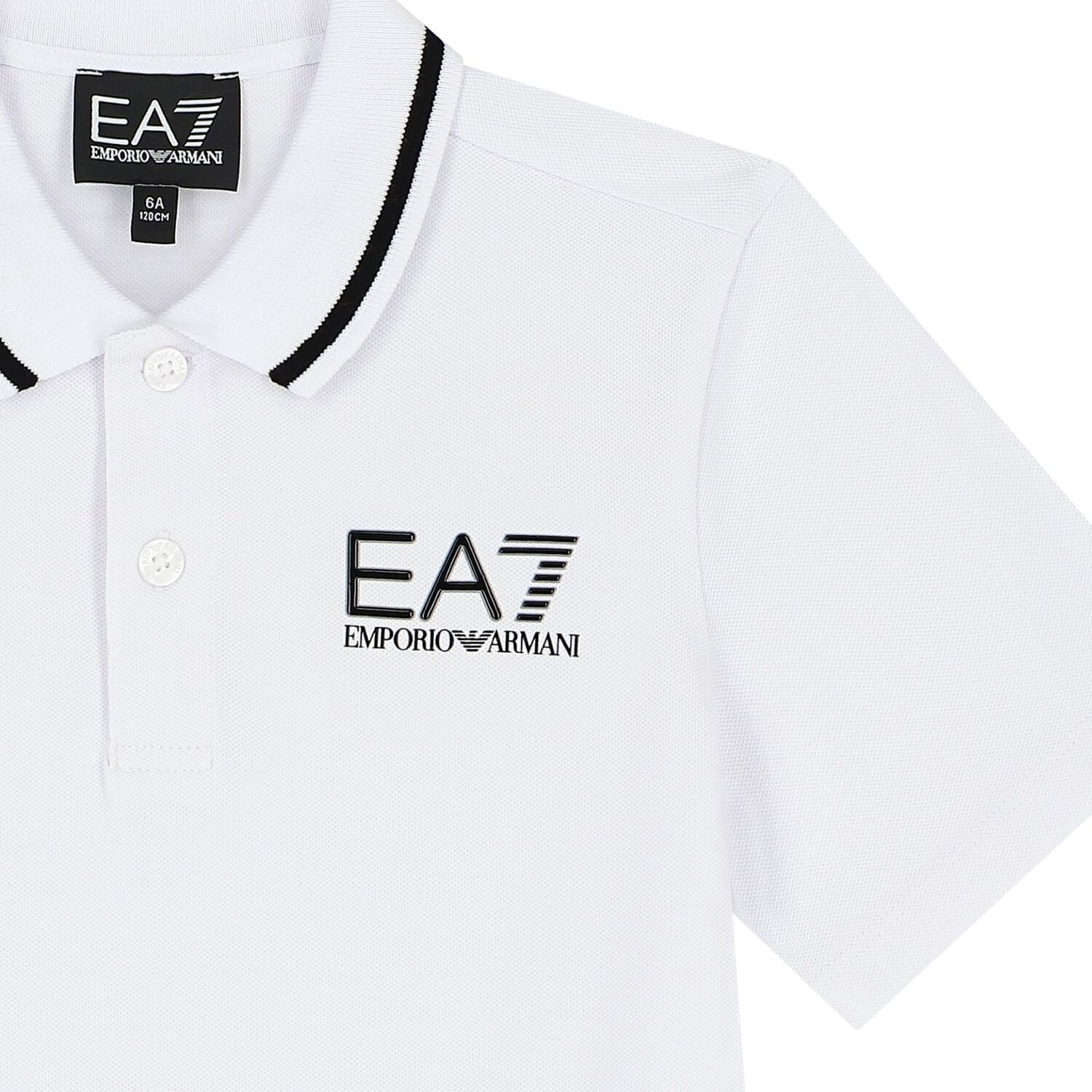 Boys White Logo Polo Shirt, 2, hi-res