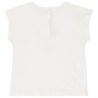 Girls White Heart Top, 1, hi-res