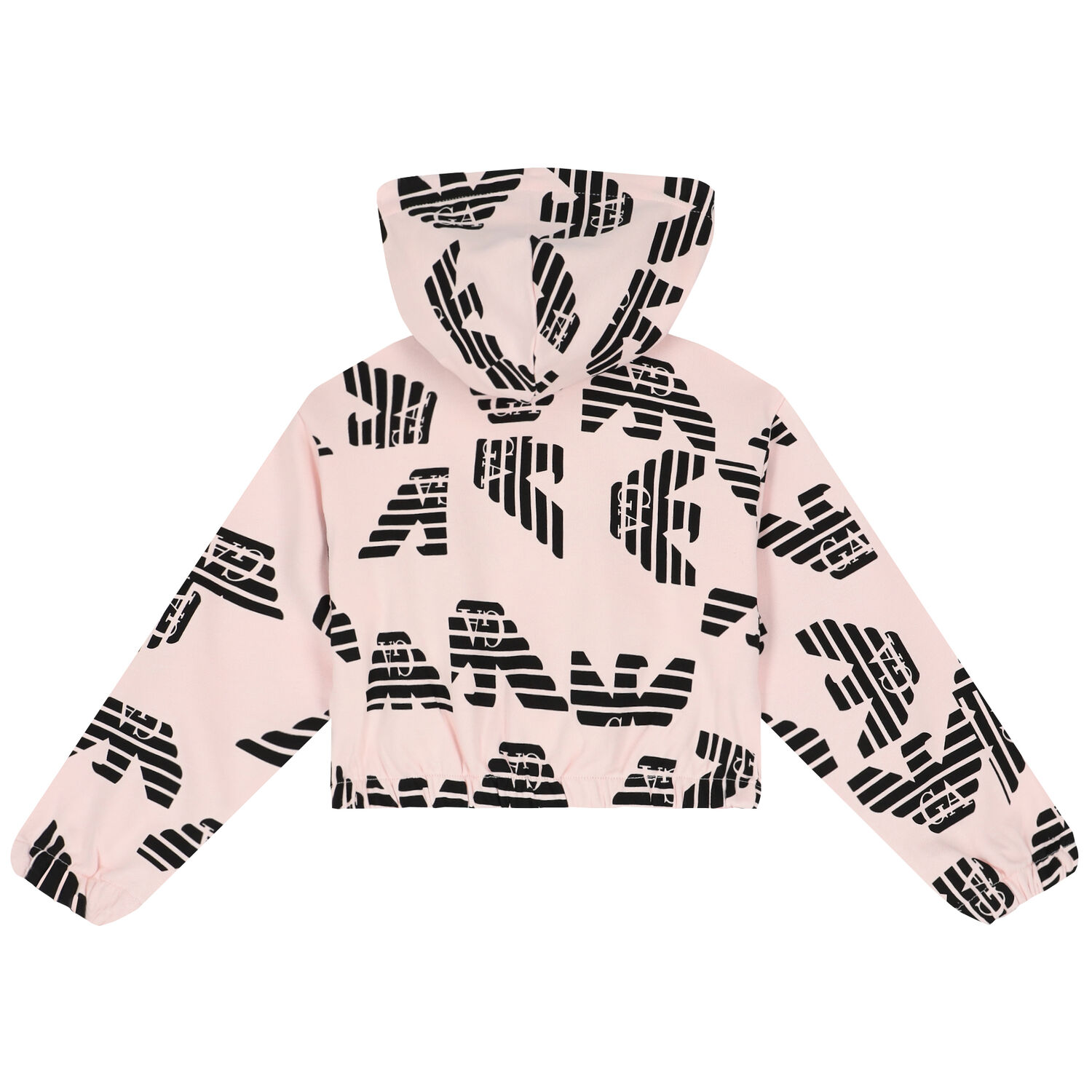 Girls Pink Logo Hooded Zip Up Top, 1, hi-res image number null