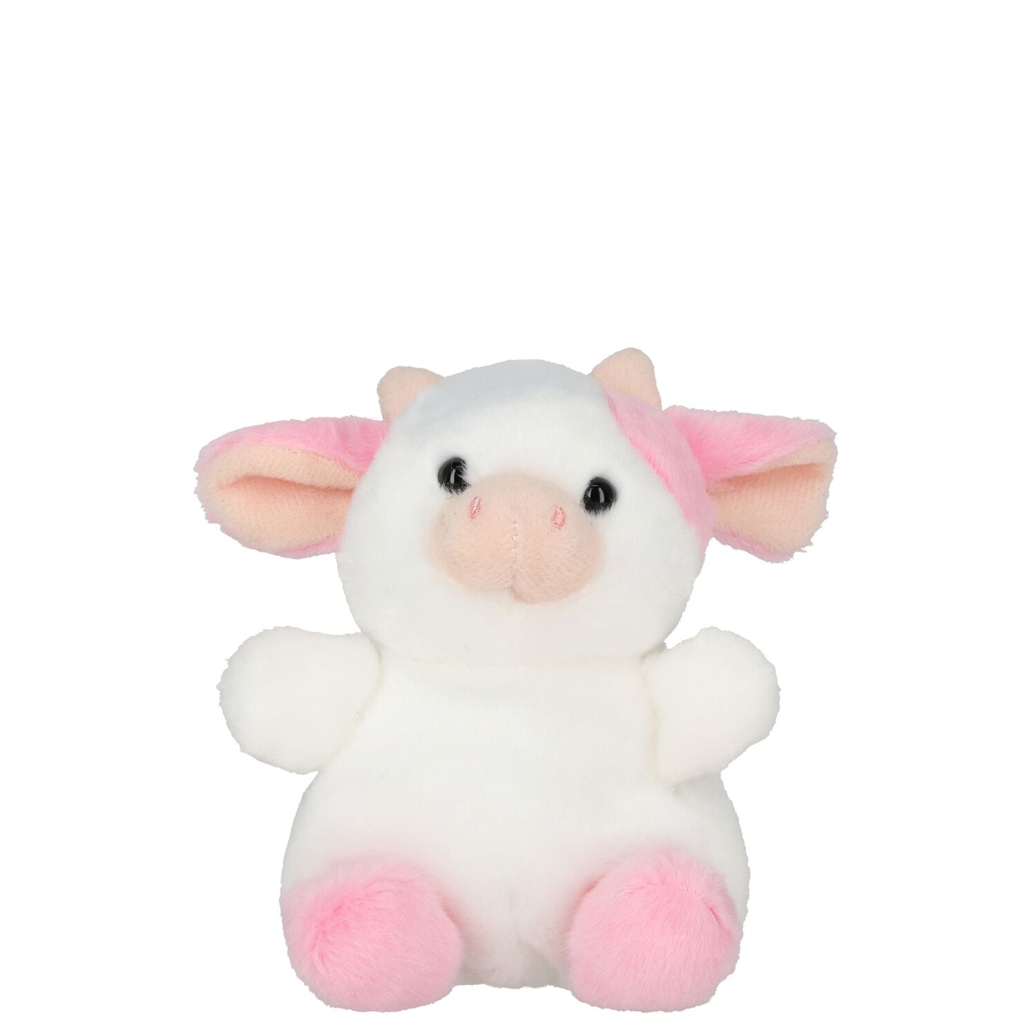 Girls White & Pink Palm Pals Belle Strawberry Cow Soft Toy ( 13CM ), 1, hi-res