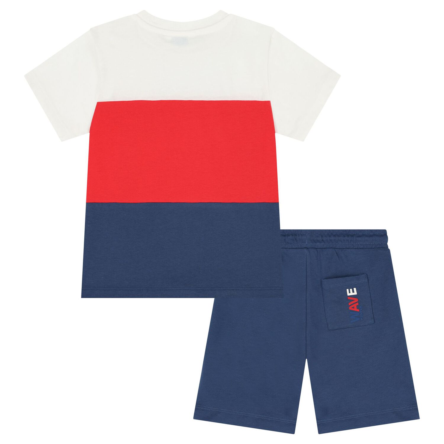 Boys White, Red & Blue Shorts Set, 3, hi-res image number null