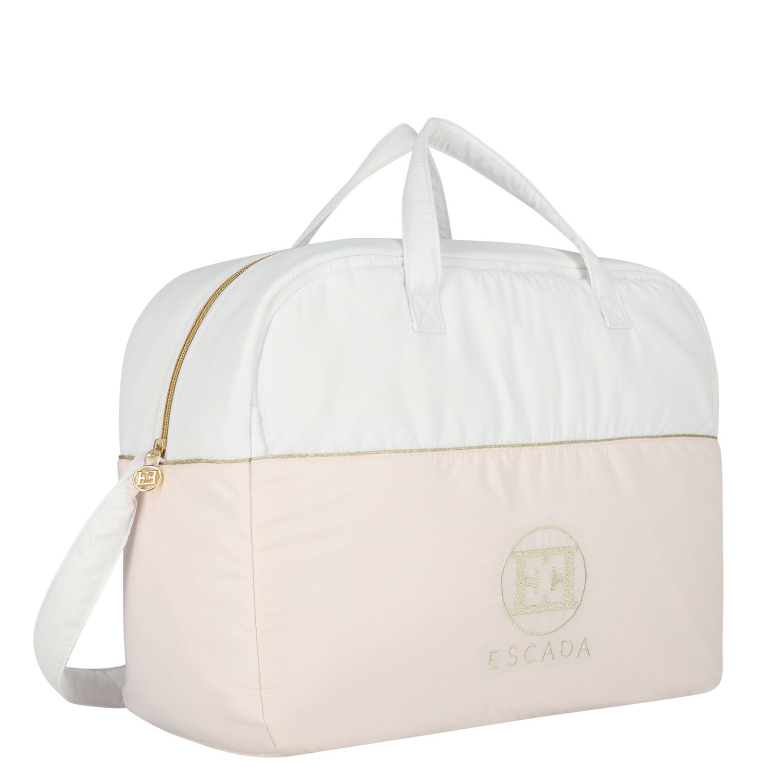 Baby Girls White & Pink Logo Changing Bag, 2, hi-res