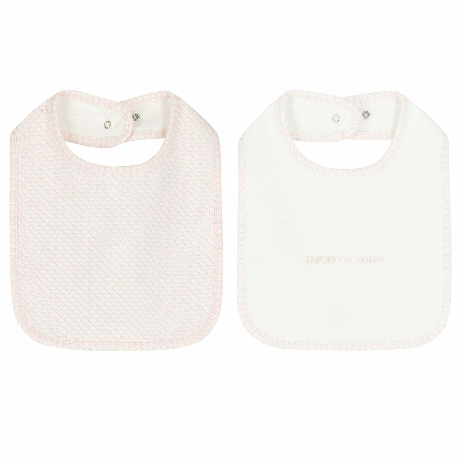 Ivory & Pink Logo Baby Bibs ( 2-Pack ), 2, hi-res