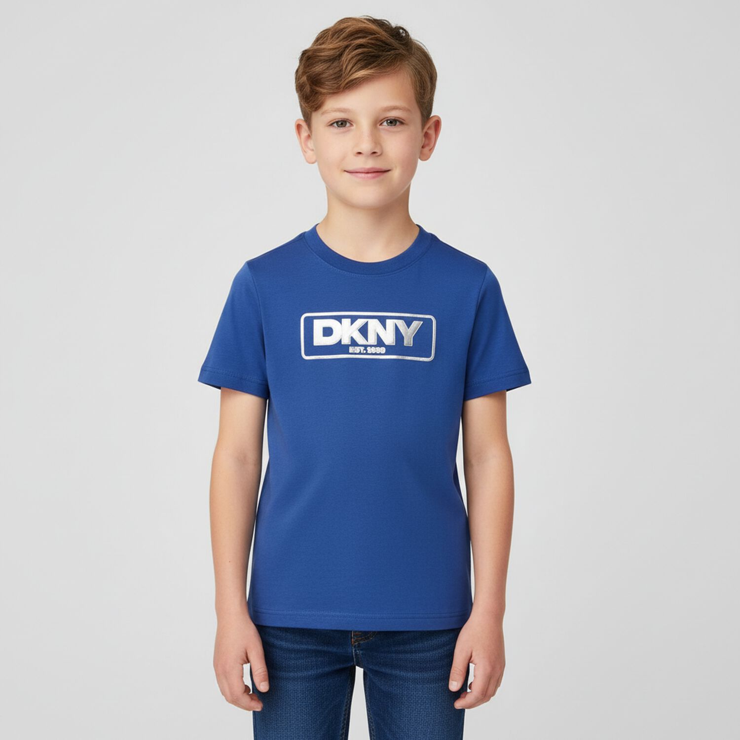 Boys Blue Logo T-Shirt, 1, hi-res