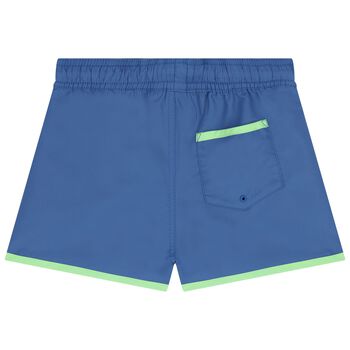 Boys Blue Polo Bear Swim Shorts