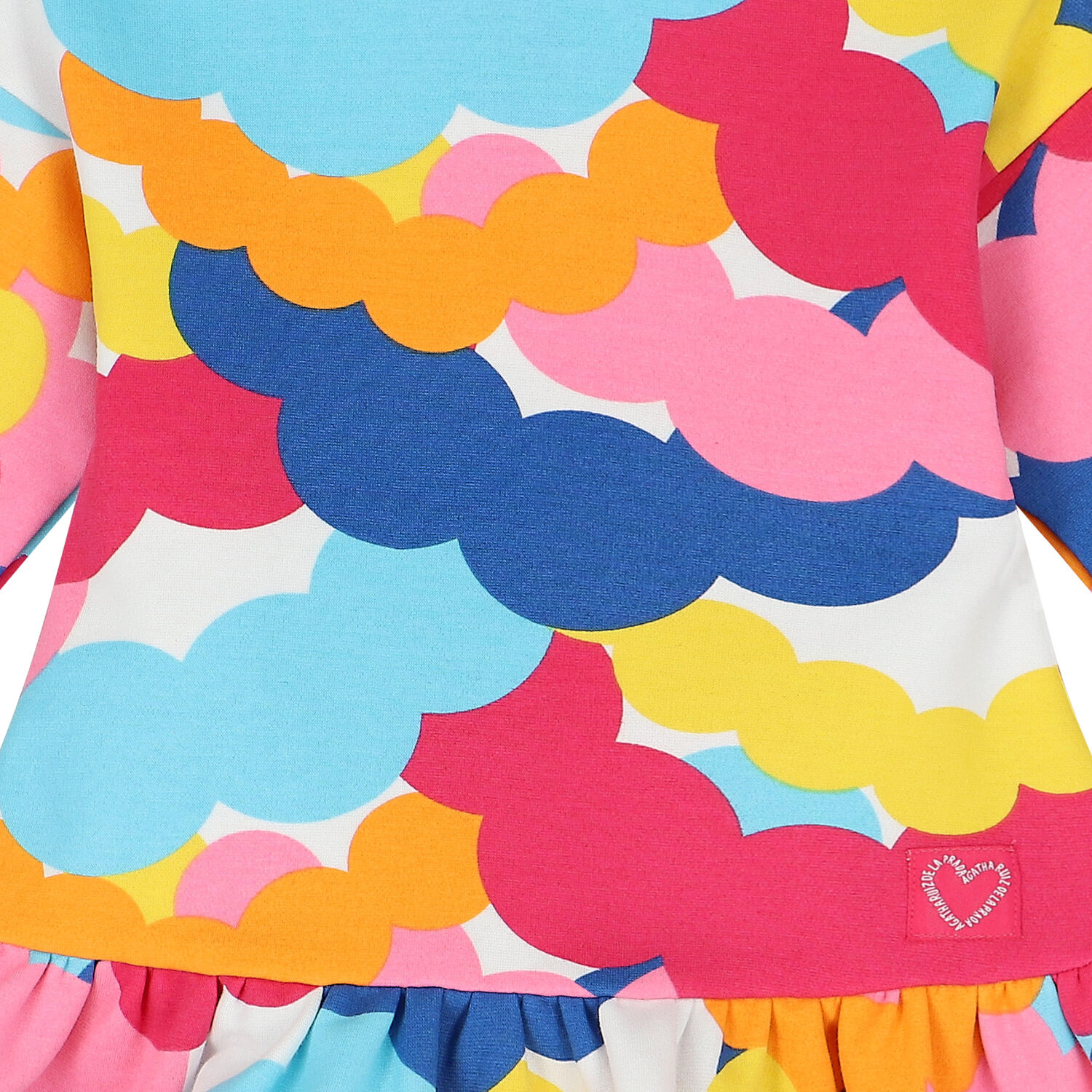 Girls Multi-Coloured Circles Dress Set, 1, hi-res