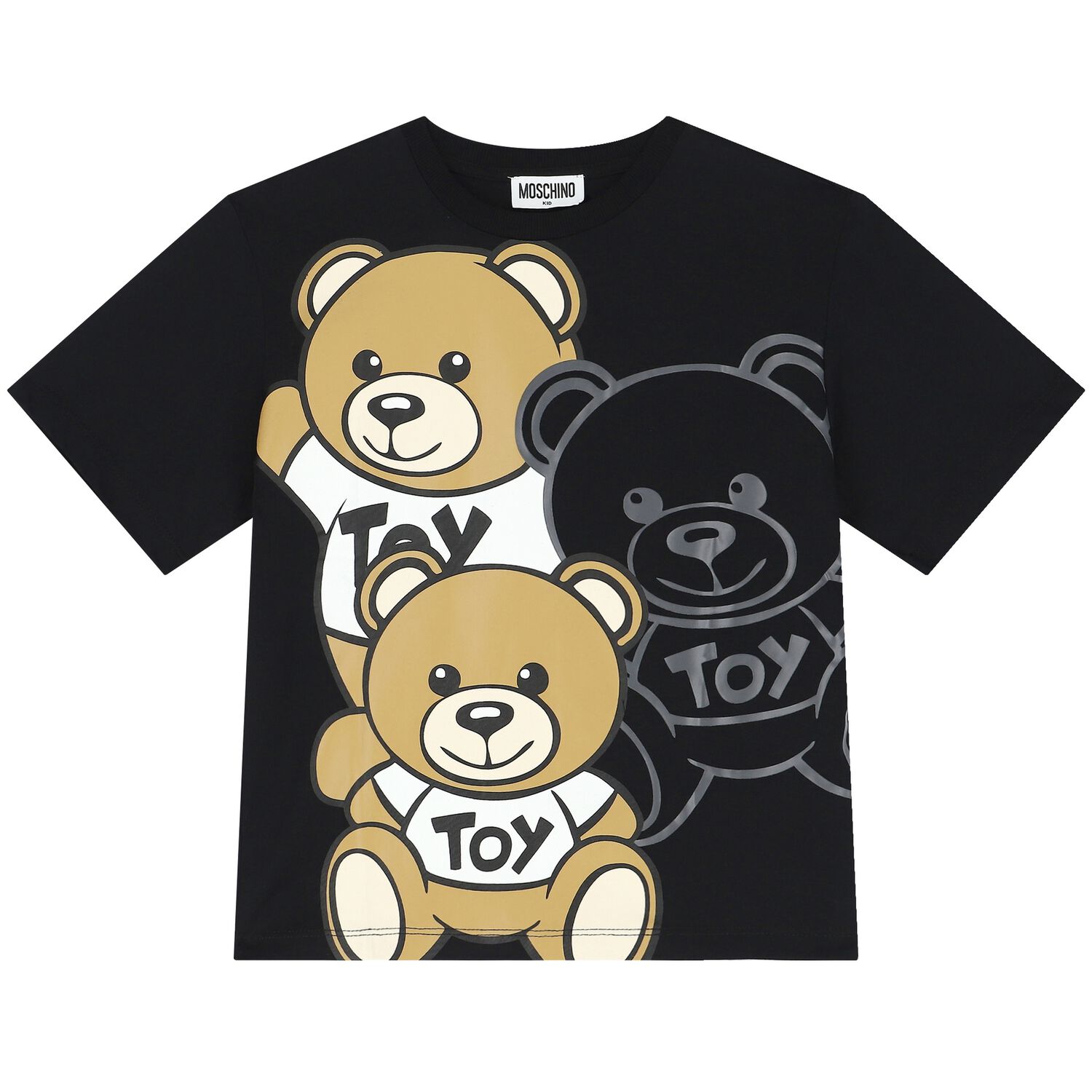 Black Teddy Bear Logo T-Shirt, 1, hi-res