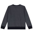 Boys Navy Blue Logo Sweatshirt, 1, hi-res