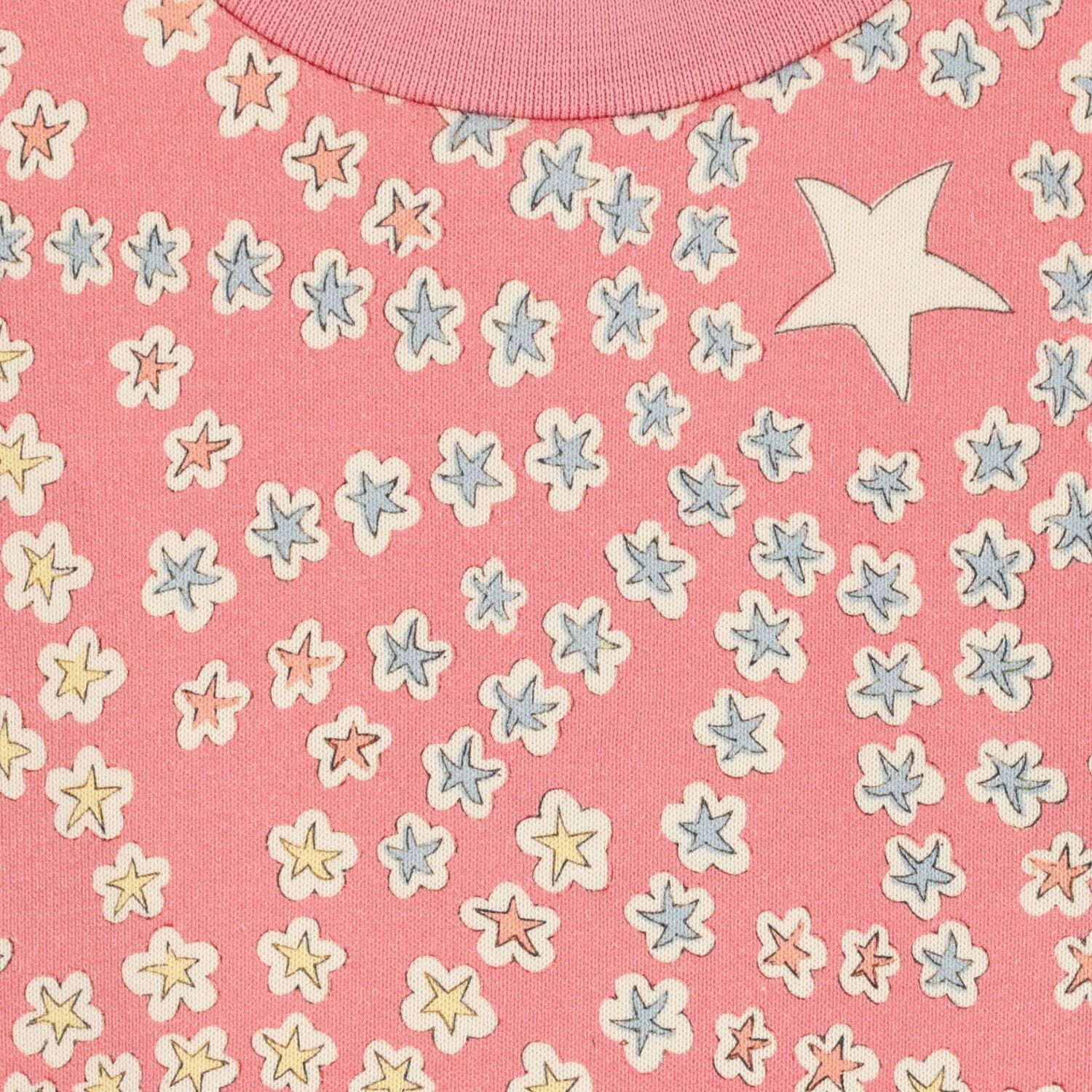Younger Girls Pink Star Dress, 1, hi-res